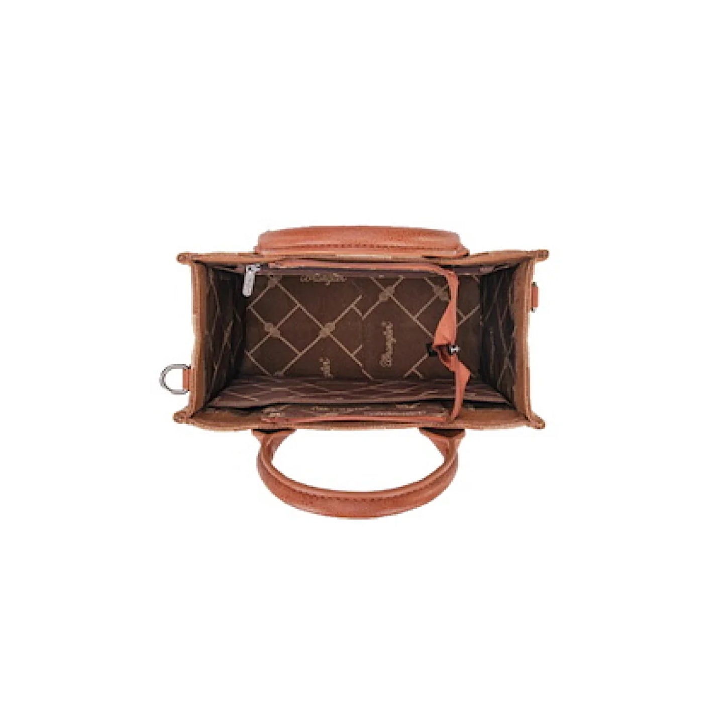 Wrangler Southwestern Print Small Canvas Tote/Crossbody - Tan