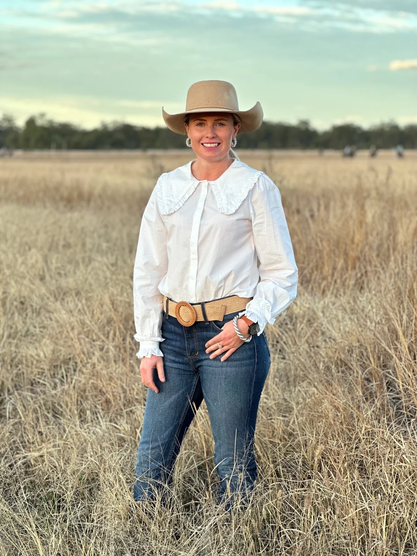 Black Colt Clothing Clementine Long Sleeve Shirt - White