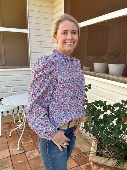 Black Colt Brooke Blue Floral Print
