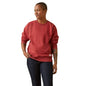 Ariat Women's Rebar Workman Washed Fleece Sweatshirt Red Dahlia Heather