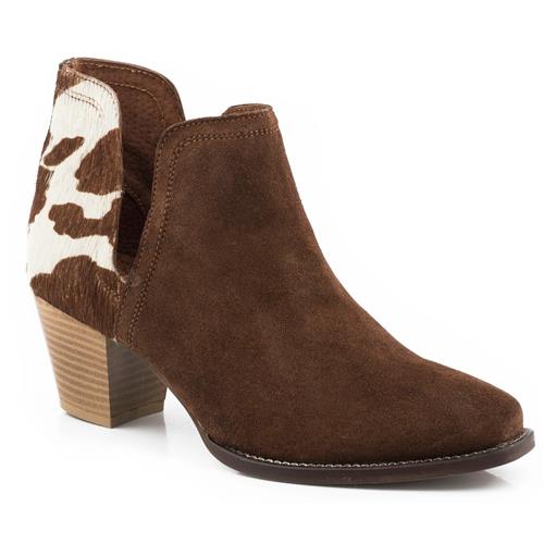 Roper Rowdy Brown/Hair on Hide Leather Boots