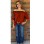 Monique Fashion Top - Rust