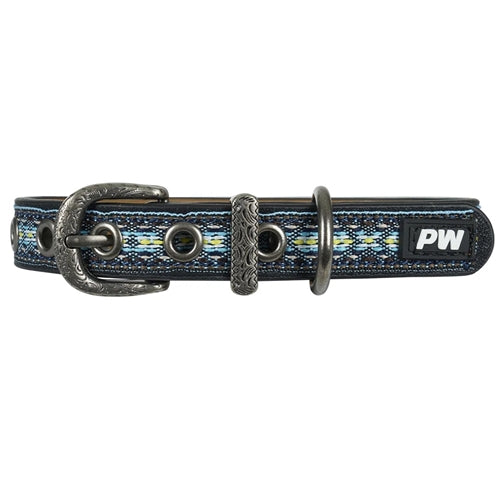 Pure Western Cosmo Dog Collar - Blue