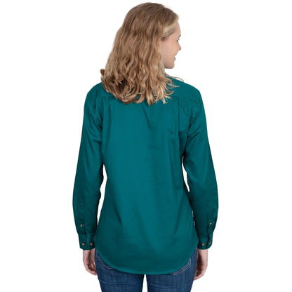 JUST COUNTRY Jahna Ladies Work Shirt Forest