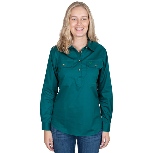 JUST COUNTRY Jahna Ladies Work Shirt Forest