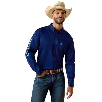 Ariat Men's Team Logo Lightweight Twill Classic Fit Shirt