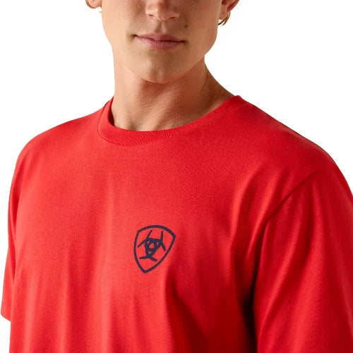 Ariat Men's Chinelos Hex Mars Red Classic Fit T-Shirt