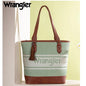 Wrangler Logo Waxed Canvas Tote - Green