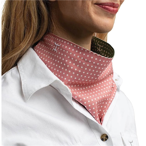 Just Country Carlee Double Scarf Eucalyptus & White Mini Spots/ Rosewater & White Spots