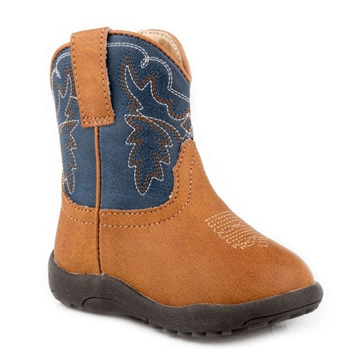 Roper Toddler Heritage Boots - Tan / Navy