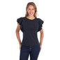 Pure Western Women's Leah FLT Tee - Washed Black