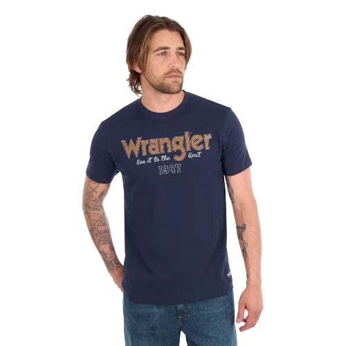 Wrangler Men's Kevin Short Sleeve Tee - Navy