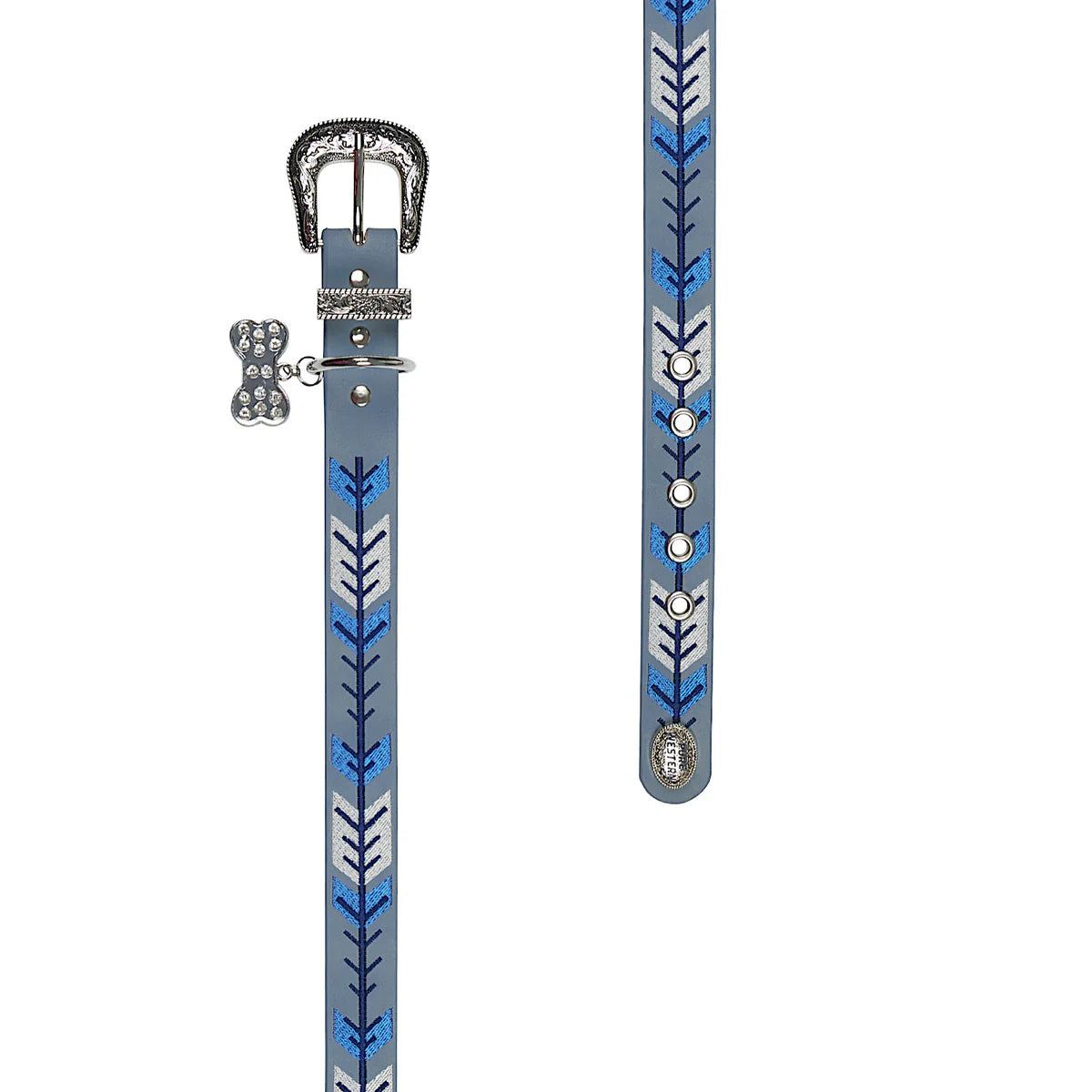 Pure Western Kaira Dog Collar - Blue