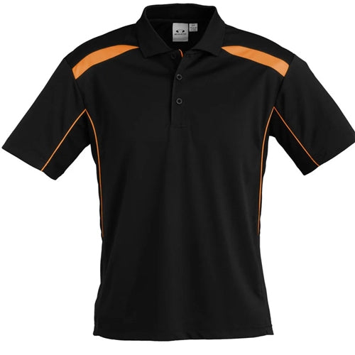 Kid's United S/S Polo Black/Orange