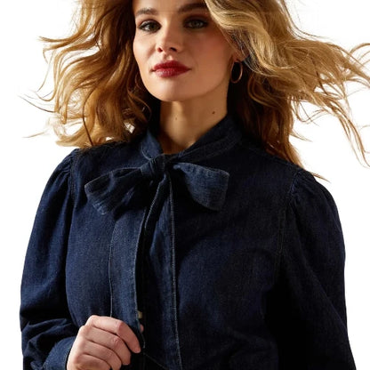 Ariat Women's Puff Sleeve Denim Shirt