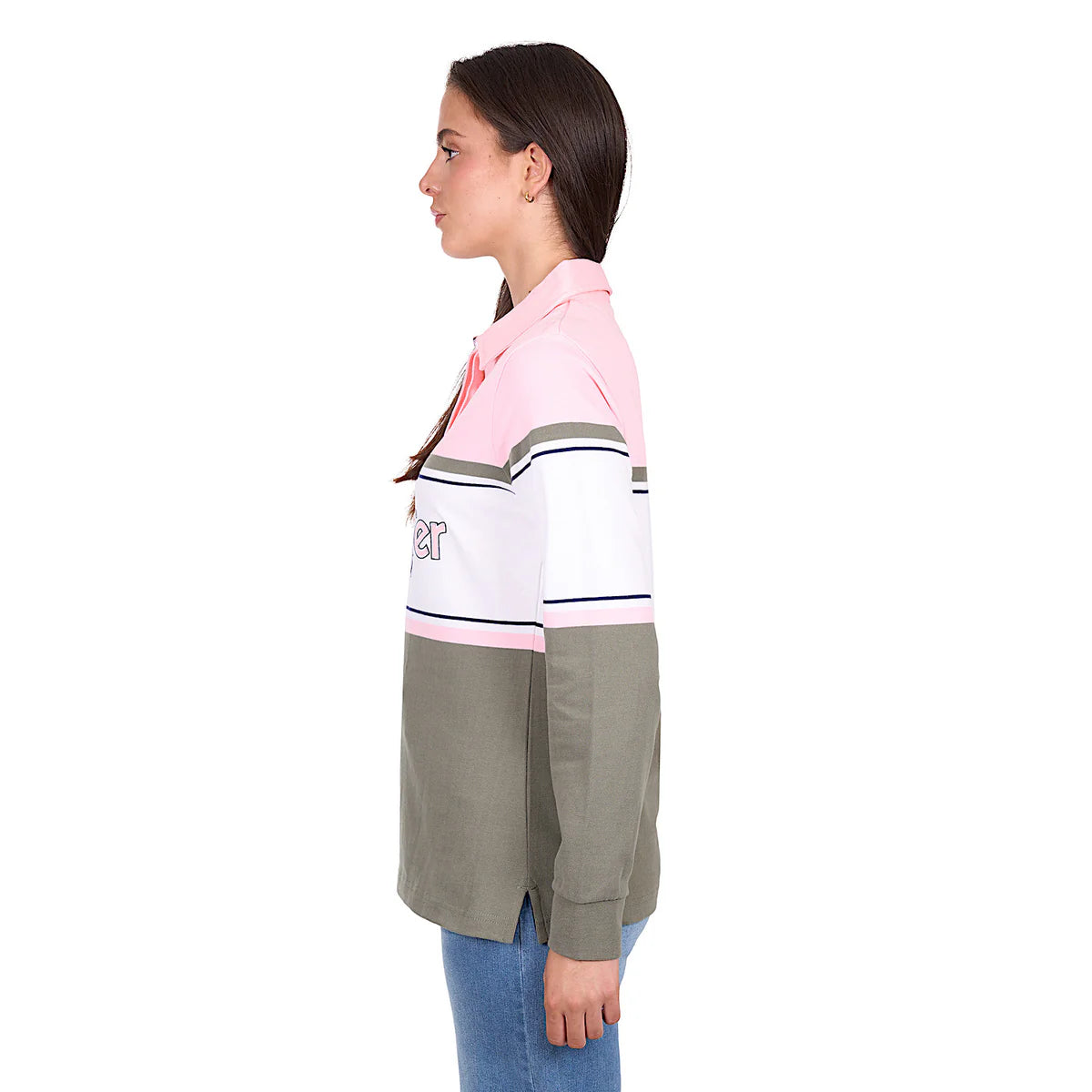 Wrangler Women's Luella Rugby - Green/Pink