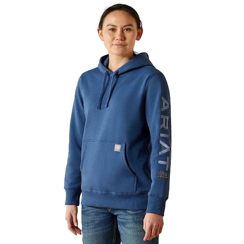 Ariat Women's Rebar Graphic Hoodie Ensign Blue / Endless Sky