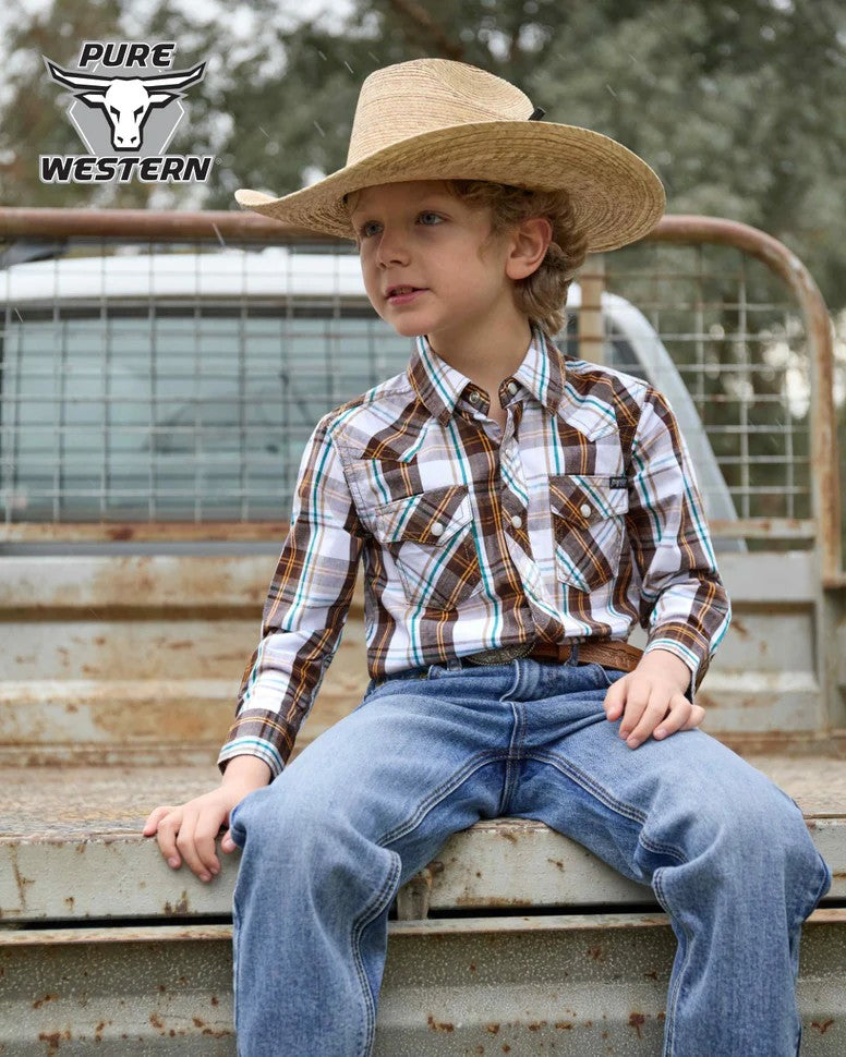 Pure Western Kids Baja Hat- Straw