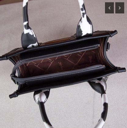 Wrangler Cow Print Crossbody - Black
