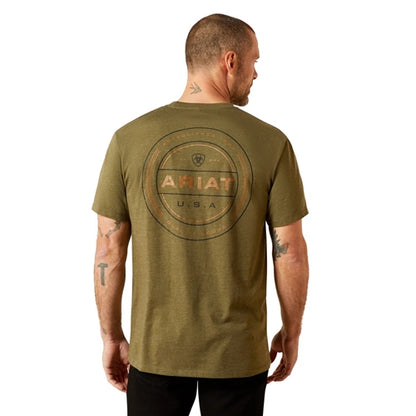 Ariat Men's Ropers Seal SS Tee - Military Heather