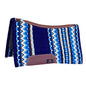 Smooth Like Cactus Cutting/ Ranch Contoured Western Show Saddle Pad - BLUE