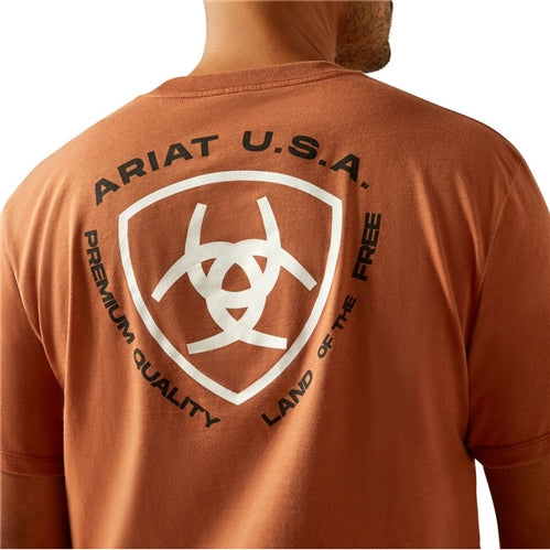 Ariat Men's Loft Simple Seal S/S Tee - Chutney