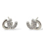 MCJ Sterling Silver Double Horseshoe Stud Earrings