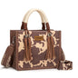 Wrangler Cow Print Tote/Crossbody - Light Coffee