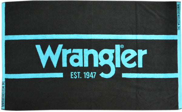 Wrangler Running horse Beach Towel Navy/Aqua