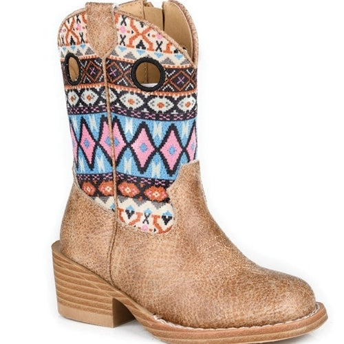 Roper Kids Boots Willow Aztec Tan