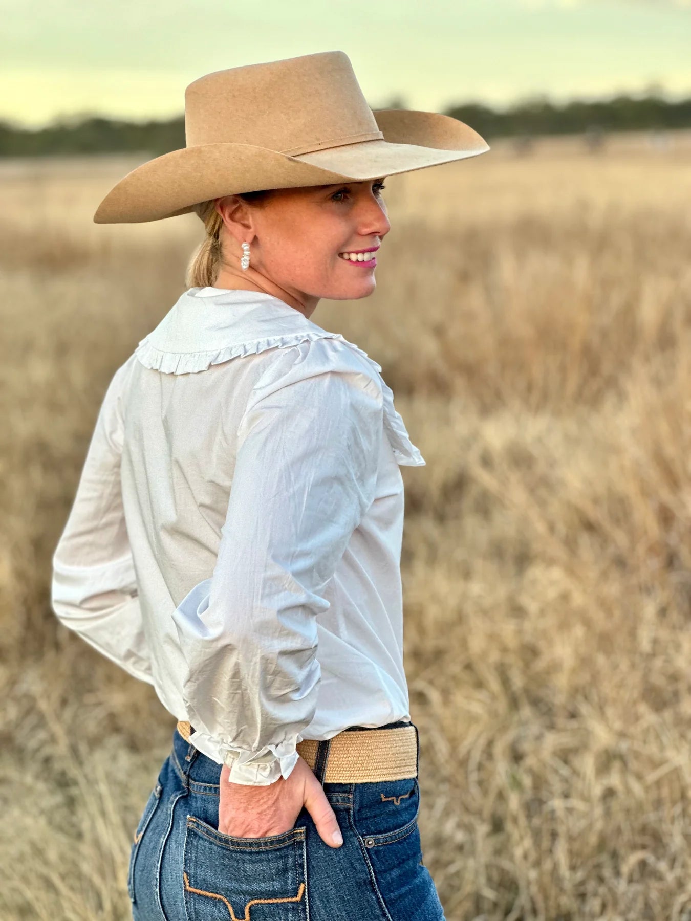 Black Colt Clothing Clementine Long Sleeve Shirt - White