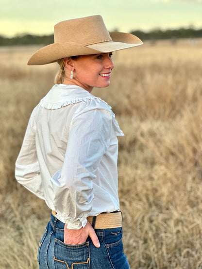 Black Colt Clothing Clementine Long Sleeve Shirt - White