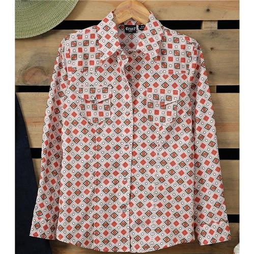 Cruel Girl L/S Pink Aztec Print Shirt