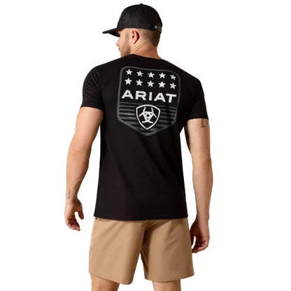 Ariat Men's Ariat Stripe Patriotic Badge T-Shirt - Black