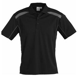 Kid's United S/S Polo Black/Ash