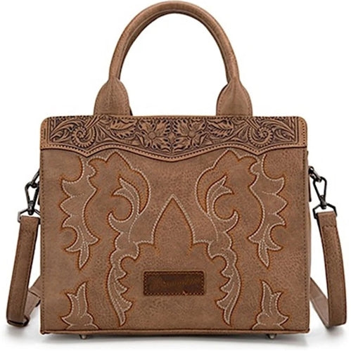 Wrangler Embroidered Crossbody Bag -Camel