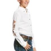ARIAT Boy's Team L/S Shirt White
