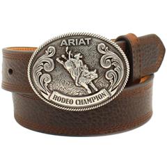 Ariat Kids Rustic Distressed Belt 1-1/4" Brown