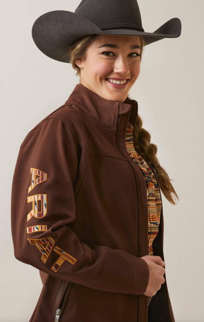 Ariat Women’s Team Logo Softshell Chimayo Jacket Shaved Chocolate