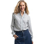 Just Country Women's Abbey Frills Full Button Print Work shirt Sage & White Checks