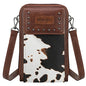 Wrangler Cow Print Phone Wallet Bag - Brown