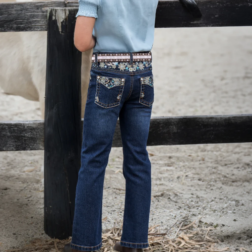Pure Western Girls Blossom Boot Cut Jeans - Evening Sky