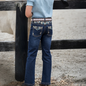Pure Western Girls Blossom Boot Cut Jeans - Evening Sky
