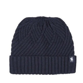 Layla Ponytail Beanie - Navy
