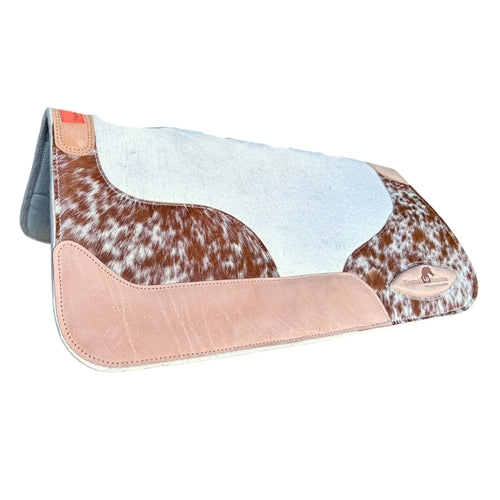 “Longhorn” Square White Hair on Hide pad