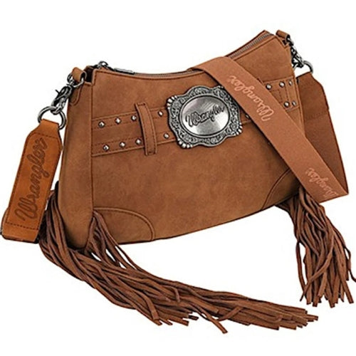 Wrangler Feature Buckle Shoulder Bag - Tan
