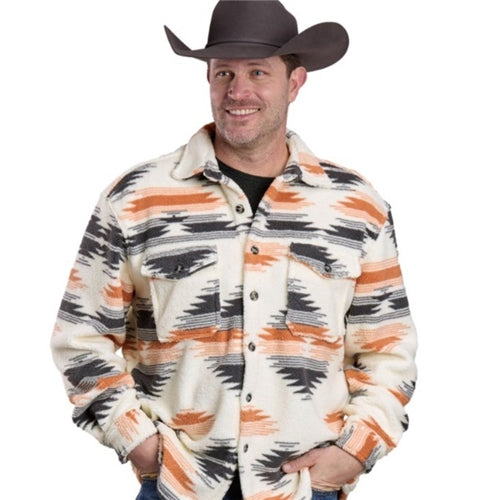 Roper Men's Outerwear Shirt Jacket - White