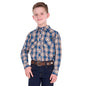 Boy's Todd Long Sleeve Shirt - Navy/Tan