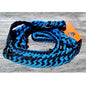 Braided Barrel Reins Blue/ Black- Toprail Equine
