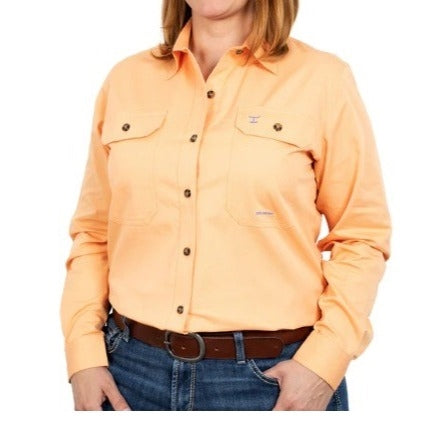 J/C Brooke Ladies Work Shirt Peach